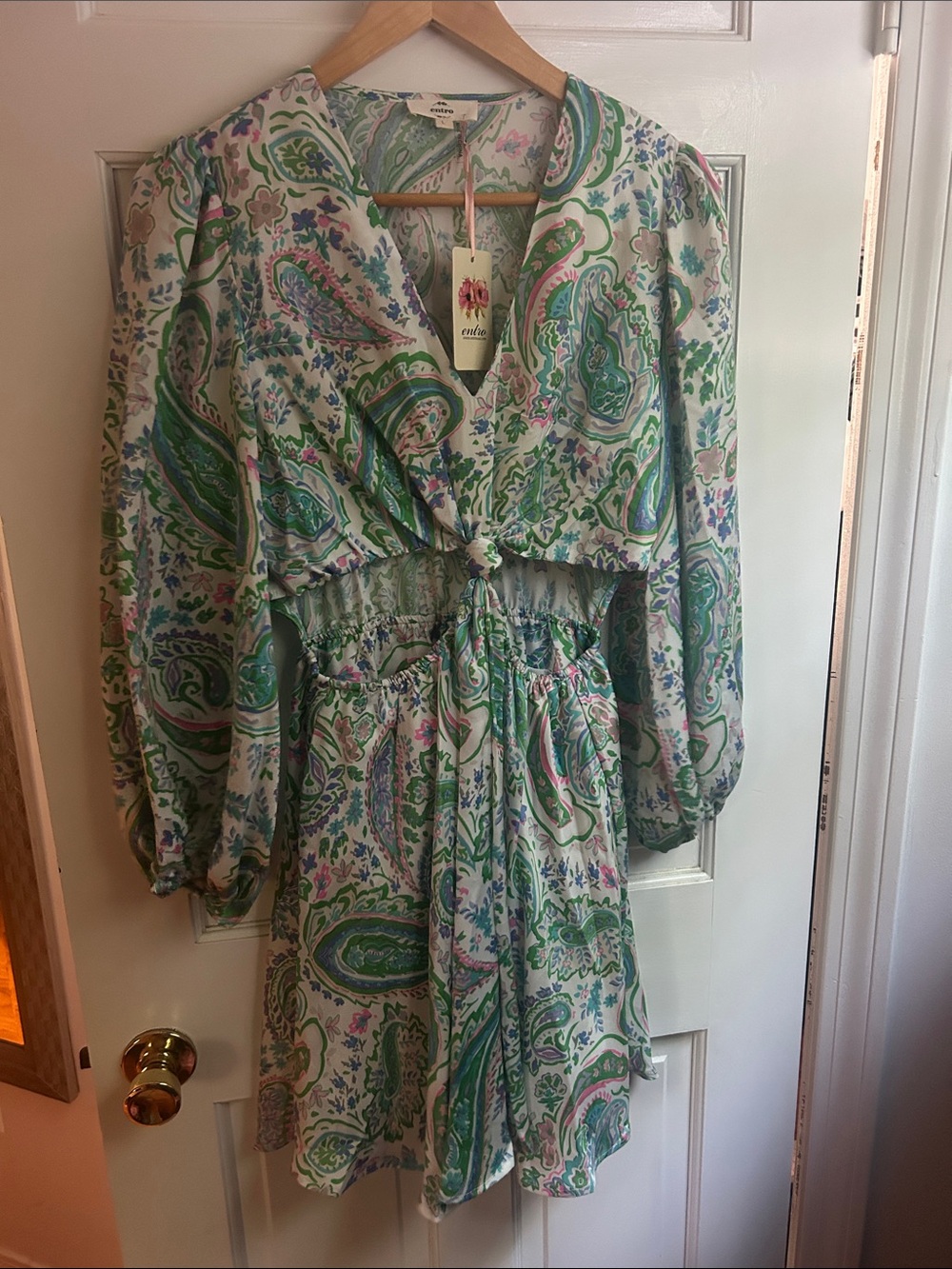 Entro Paisley Mini Dress